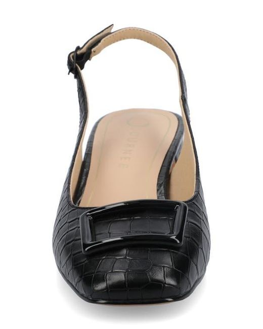 Journee Collection Black Everlee Slingback Pump