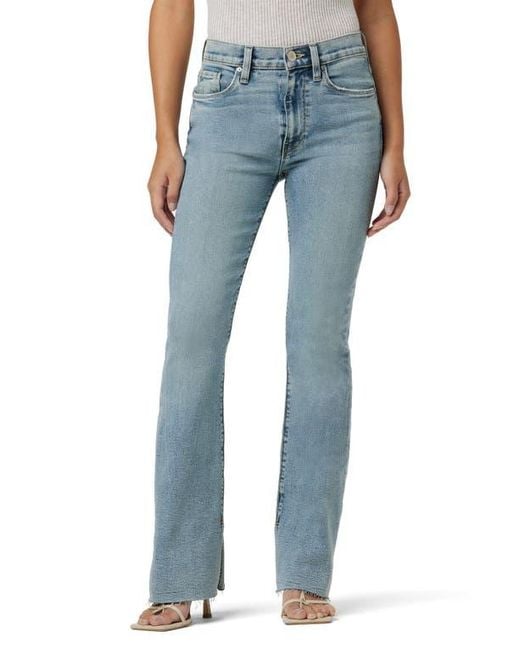 Hudson Blue Barbara Raw Hem High Waist Bootcut Jeans