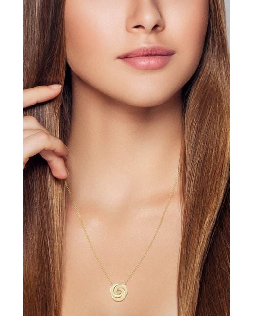 Ember Fine Jewelry Metallic 14K Love Knot Pendant Necklace