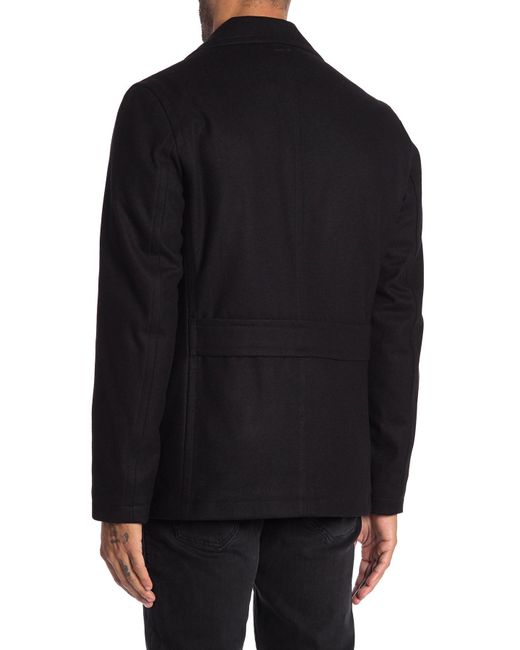 Michael Kors Meredith Heavy Double-breasted Pea Coat in Black for Men | Lyst