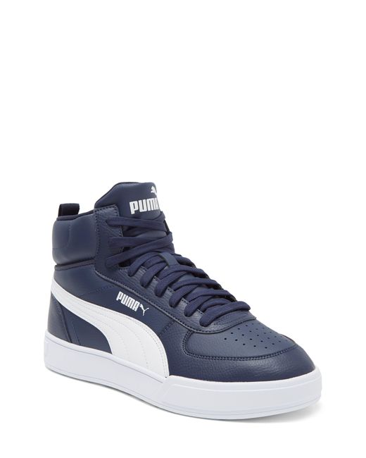 PUMA Caven Mid Sneaker In Peacoat- White- White At Nordstrom Rack in ...