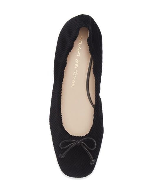 Stuart Weitzman Black Bria Ballet Flat