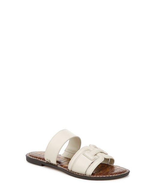 Sam Edelman White Gabi Two-Strap Slide Sandal