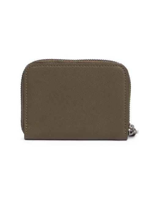 Longchamp Green Lc3D Zip Card Case