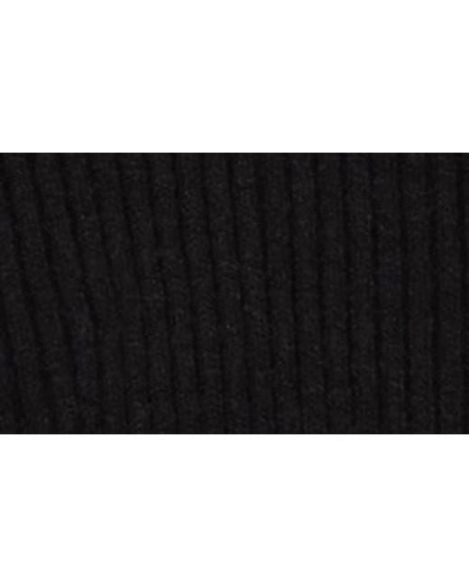 Elodie Bruno Black Cutaway Rib Cardigan