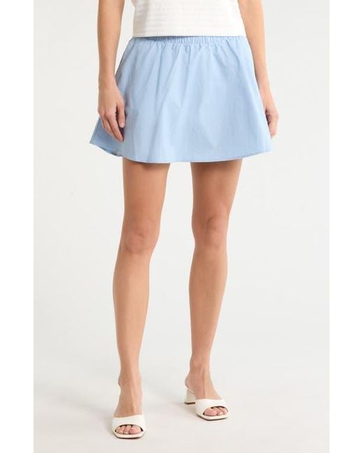 Current/Elliott Blue Solid A-Line Skort