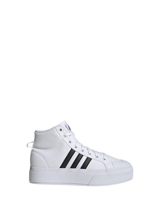 Adidas White Bravado 2.0 Platform Mid Skate Sneaker