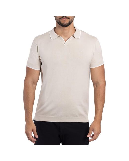 Xray Jeans White V-Neck Polo Sweater for men