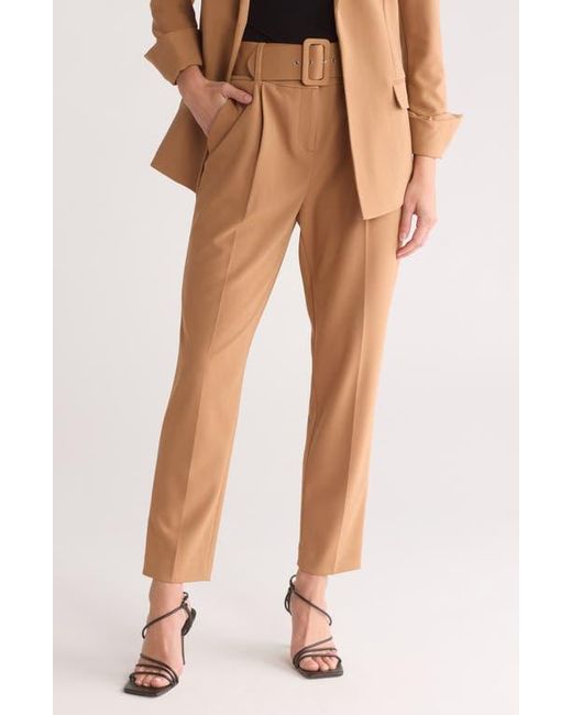 Calvin Klein Scuba Crepe Slim Ankle Pants in Natural Lyst