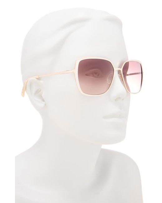 Ted Baker Pink 58Mm Gradient Square Sunglasses