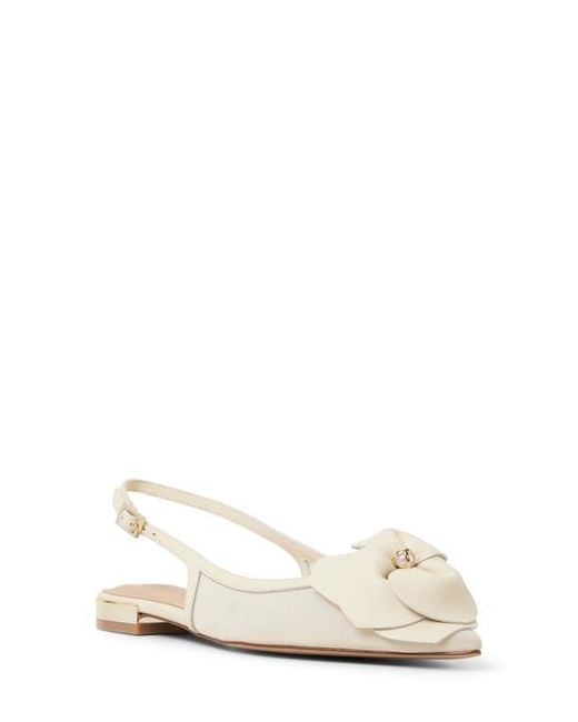 Ted Baker White Lili Rose Pointed Toe Slingback Flat