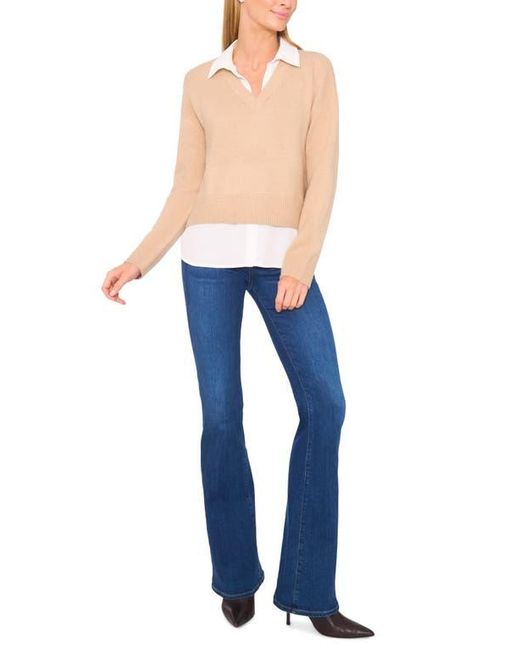 Halogen® Blue Layered Look Sweater