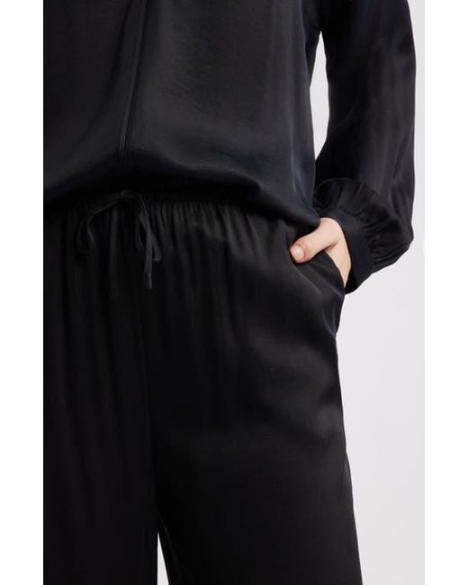 Nordstrom Black Satin Drawstring Pants