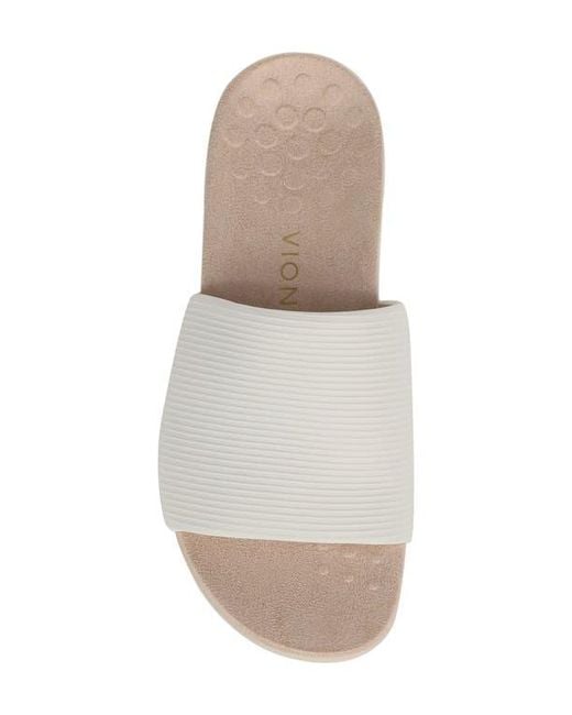 Vionic White Renie Knit Slide Sandal