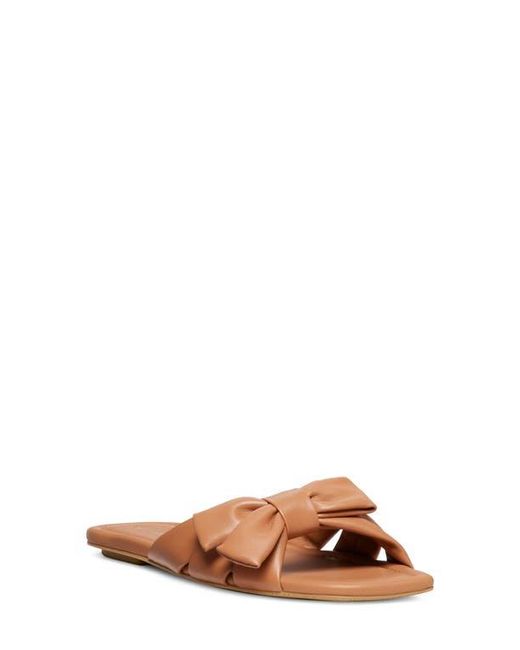 Stuart Weitzman Brown Sofia Bow Slide Sandal
