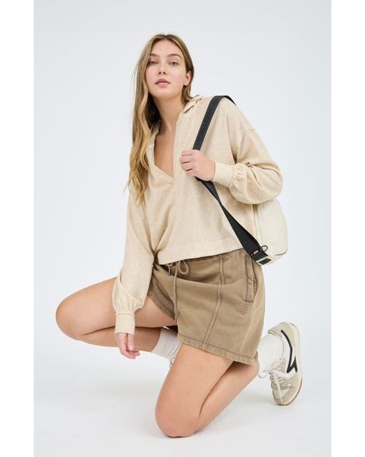 Blu Pepper Natural Solid Hooded Henley