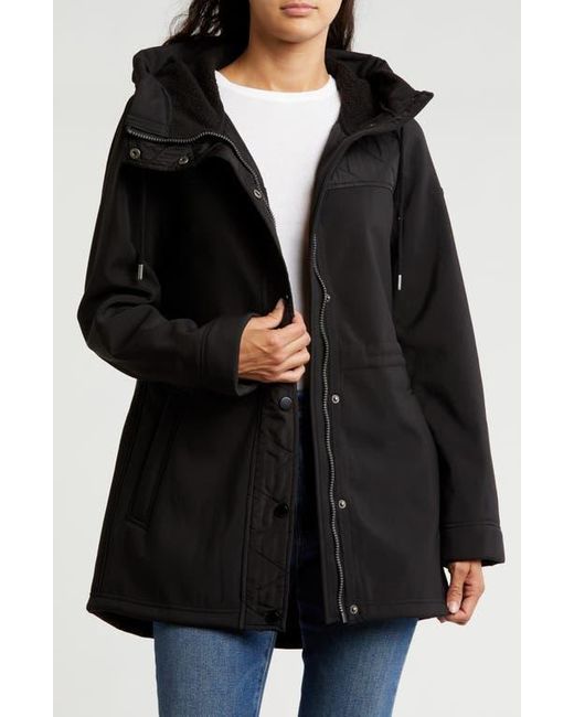 Lucky Brand Mixed Media Water Resistant Jacket in Black Lyst