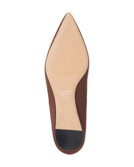 TORGEIS Brown Hartwell Pointed Toe Flat