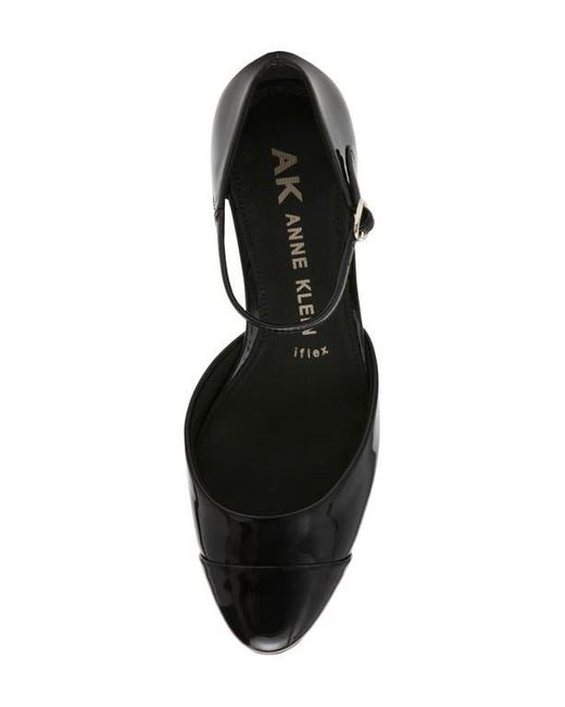 Anne Klein Black Picus Ankle Strap Pump