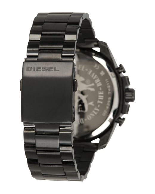 DIESEL Diesel Mega Chief Black Stainless Steel Chronograph Watch for men