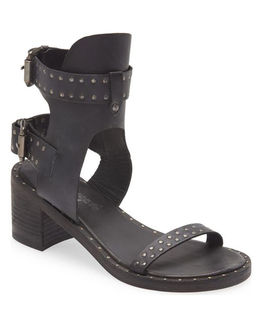 Free People Black Happiness Block Heel Sandal