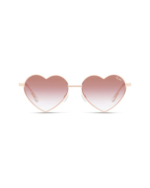 Quay Pink X Pride Heartbreaker 45mm Heart Sunglasses