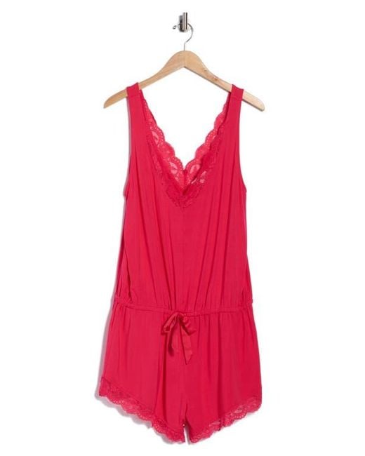 Pj Salvage Red Daydreams Sleep Romper