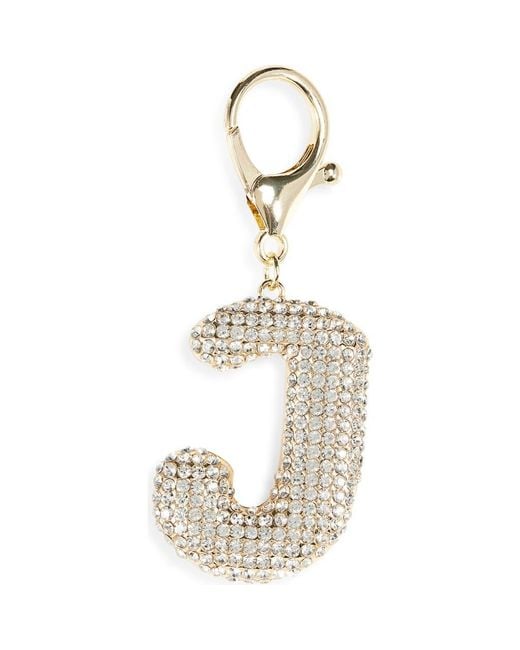 Leith Metallic Pavé Initial Bag Charm