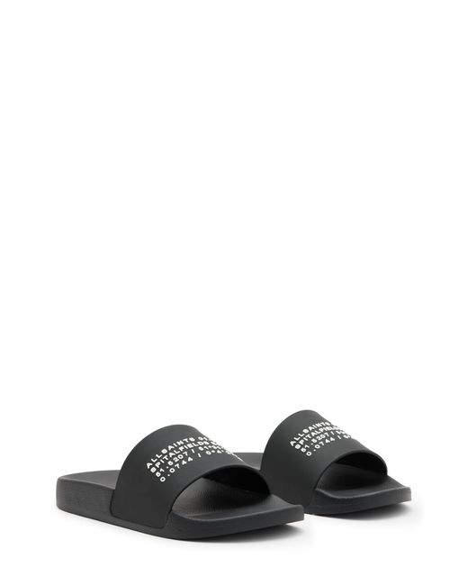 AllSaints Black Renegade Slide Sandal for men