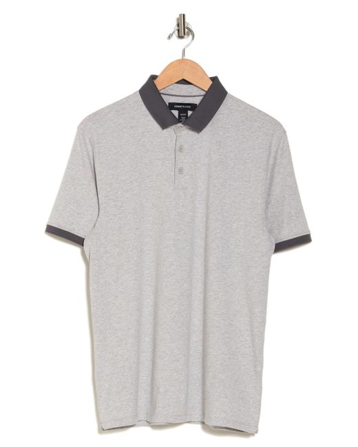 Kenneth Cole Gray Stretch Cotton Polo for men