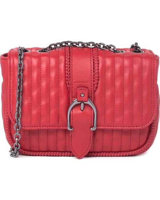 Longchamp Red Quilted Chain Strap Shoulder Bag for men