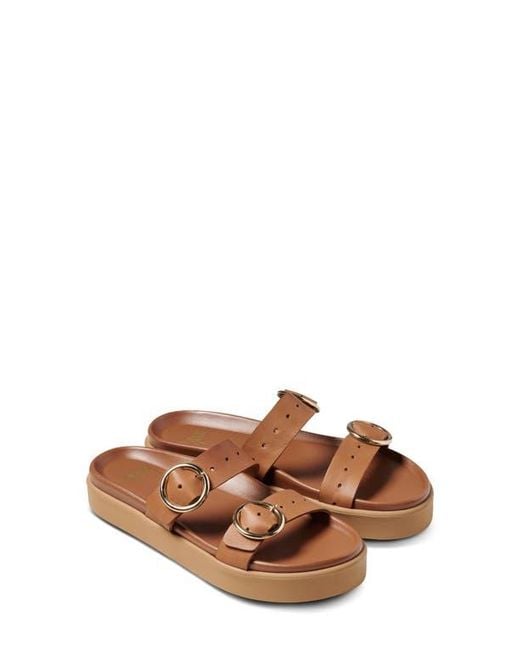 Beek Brown Warbler Platform Slide Sandal