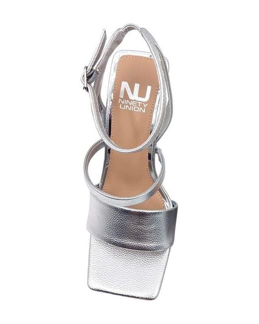 Ninety Union White Priva Ankle Strap Sandal