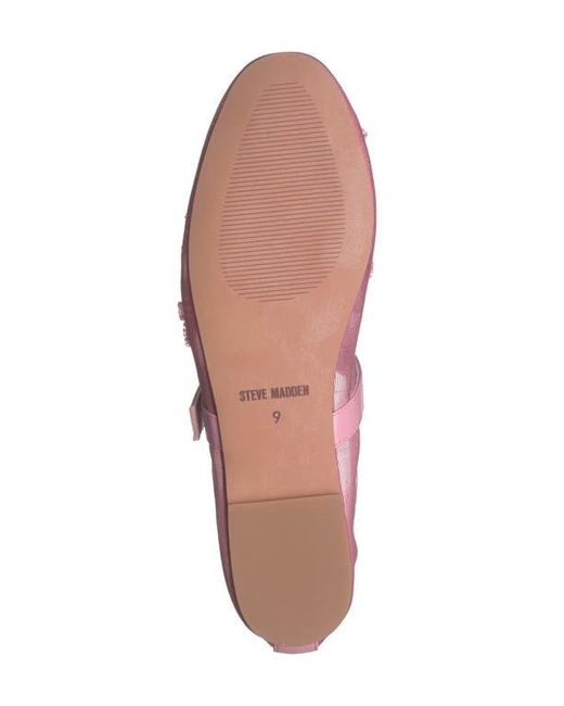 【Steve Madden】Dreaming メッシュ メリージェーン／ビジュー Steve Madden Women's Dreaming Beaded Mesh Mary Jane Flats