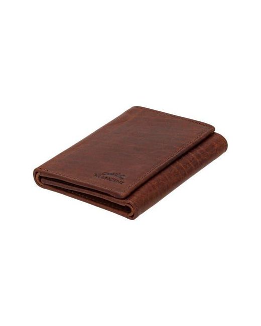 Mancini Brown Rfid Trifold Wallet for men
