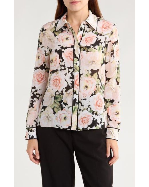 Alice + Olivia Multicolor Willa Silk Button-Up Shirt
