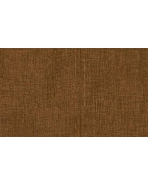 Max Studio Brown Bubble Short Sleeve Top