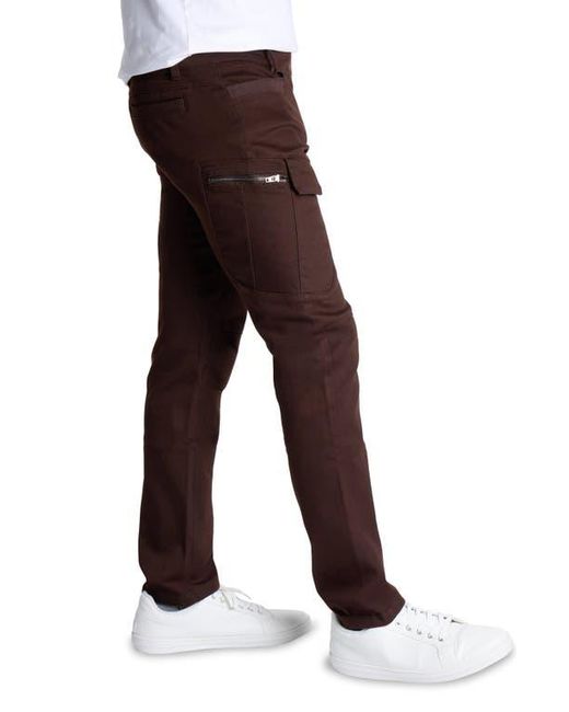 Xray Jeans Red Slim Cotton Cargo Pants for men
