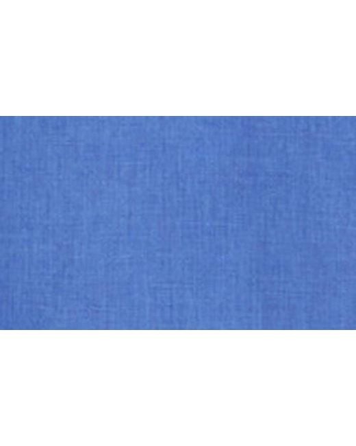 Alex Mill Blue Lauren Long Sleeve Linen Wrap Dress