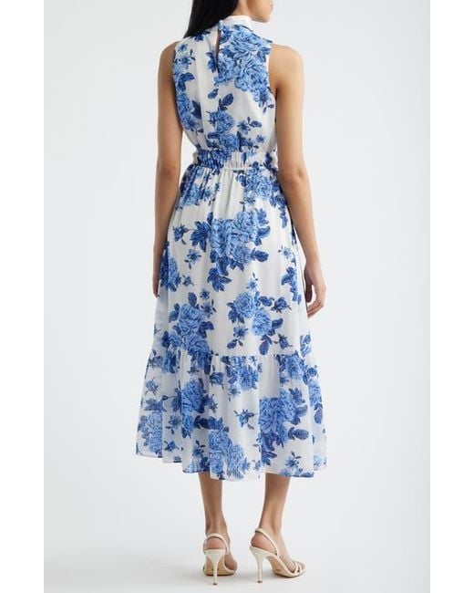 anne klein mock neck midi dress Mock Neck Printed Midi Dress