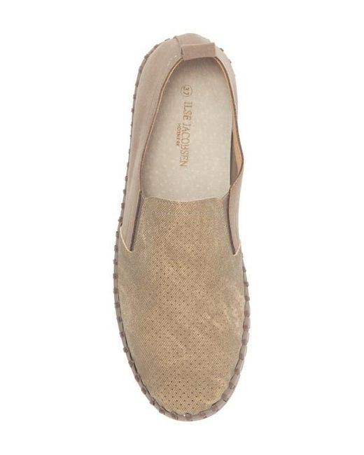 Ilse Jacobsen Natural Tulip Perforated Slip-On Sneaker