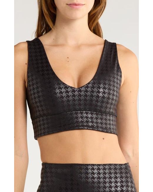 X By Gottex Black Rib Insert Activewear Bra