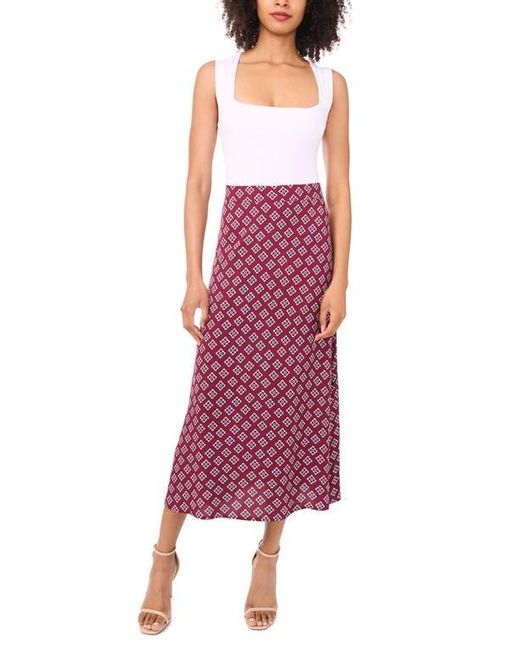 Halogen® Red Side Slit Midi Skirt