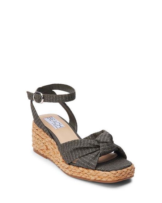 Matisse Black Ibiza Ankle Strap Platform Wedge Sandal