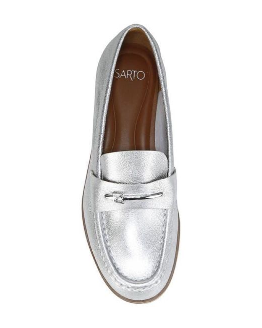 Sarto White Riley Bit Loafer