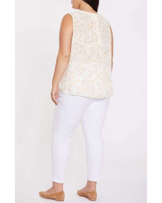 CURVES 360 BY NYDJ White Perfect Sleeveless Blouse