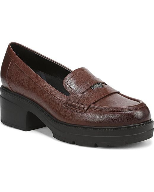 Naturalizer Brown Penny Loafer Platform Pump