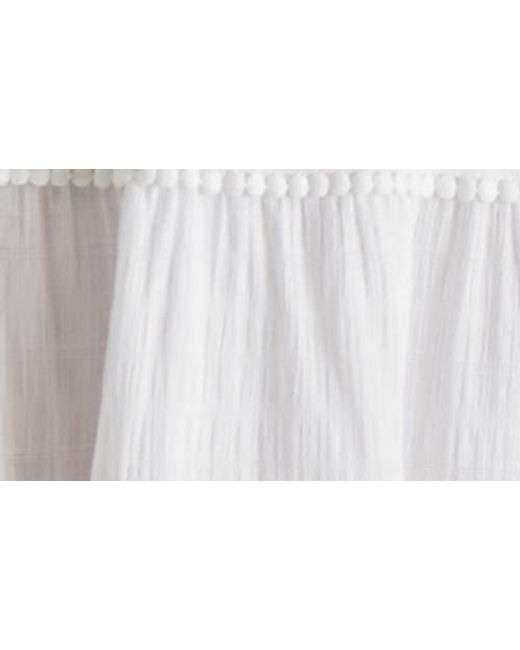 Steve Madden Gray Kahina Smocked Tiered Cotton Sundress