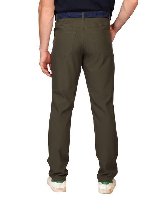 Tailorbyrd Green Five-Pocket Performance Pants for men