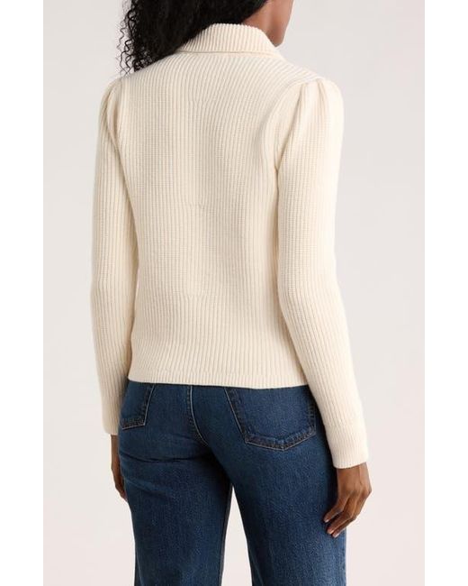 DKNY Blue Johnny Collar Cardigan